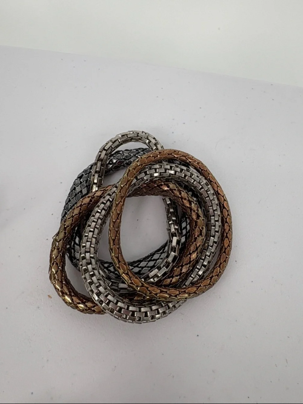 🐯 LOT: Mixed Metal and Enamel Floral Bracelet and Bangle Set etc